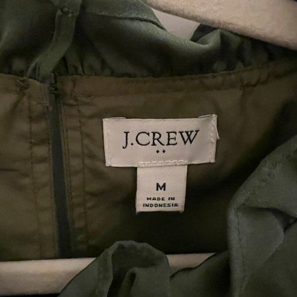 J Crew Ruffleneck Tank Top - M - Green - Picture 4 of 4